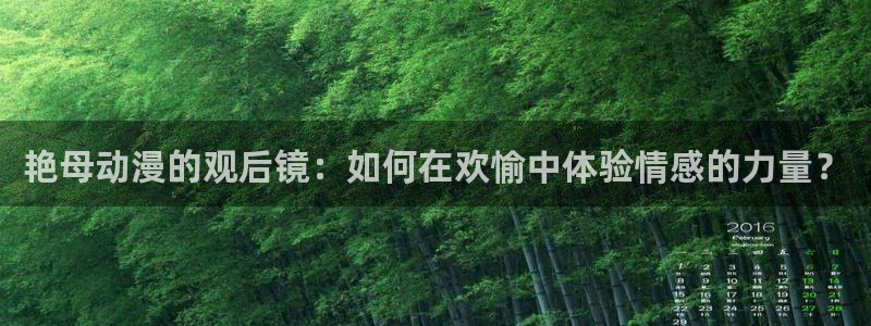 omofun动漫在线观看看：艳母动漫的观后镜：如何在欢愉中体验情感的力量？